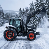 Tracteur agricole de luxe 4x4 4RM à grande puissance (100cv, 120cv, 150cv, 180cv, 200cv) avec cabine chauffée et système hydraulique avancé