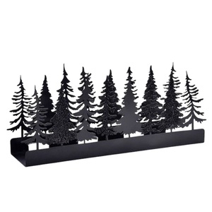 Modern Metal Tree Shape Christmas <b>Decoration</b> Black Finish Handicraft Holiday Decor - Product Image 2