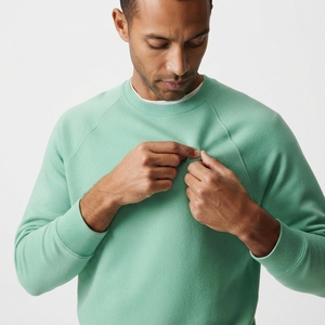 Sweat-shirt col rond de haute qualité avec intérieur en coton brossé doux, poignets en tricot côtelé, couleurs unies, pour un confort quotidien. - Product Image 4