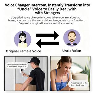 Privacy-first Smart Wi-Fi Doorbell with built-in voice modulation 2-way Radio Intercom Night Vision Ultra-Long Battery - Product Image 3