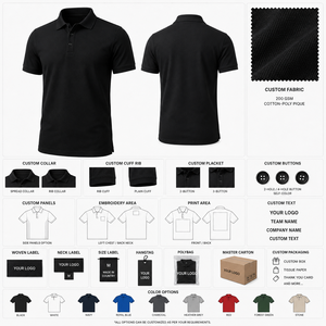 เสื้อโปโลผ้าซับเหงื่อ ดีไซน์กระดุมติด  แบบเรียบไม่มีโลโก้ ผลิตโดยตรงจากโรงงาน สำหรับสโมสรกีฬา - Product Image 3