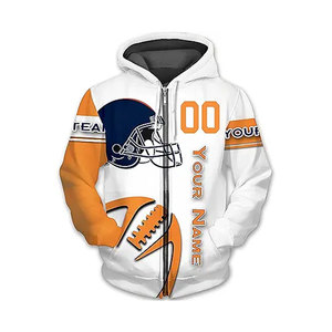 Sudaderas con Capucha Largas de Poliéster con Estampado de Equipos de Fútbol para Invierno 2026, Color Blanco, Cómodas para Uso Diario Informal - Product Image 3
