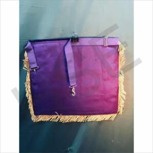 Delantal Masónico de Lujo con Bordado Dorado y Flecos, Regalia Masónica - Product Image 2