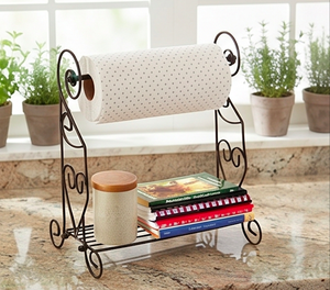Traditional Heart Shape Free Standing Iron Tissue <b>Paper</b> Roll Holder For Stylish <b>Kitchen</b> Use Book Use And Towel Dispensing - Product Image 5