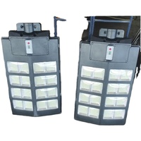 Réverbère LED solaire tout-en-un extérieur à 16 têtes de 600W avec capteur pour jardin et paysage IP65 et IP67 pour une utilisation sur route