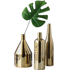 Modern Brass Tabletop <b>Vases</b> Set Golden Finish High Quality <b>Decorative</b> <b>Vases</b> for Housewarming Gift Flower <b>Vase</b> Decor - Product Image 1