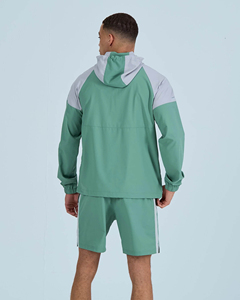 <b>Wind</b> <b>Breaker</b> Sets Windproof Men Polyester Windbreaker Short Tracksuit Zipper Jackets and Shorts Two Piece Set - Product Image 4
