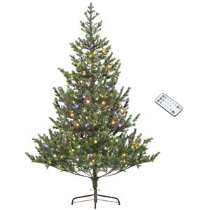 Albero di Natale LED Bicolore, Facile da Montare, Realistico, Effetto Cedro, con Luci Preinstallate e Caratteristiche Artificiali - Product Image 1