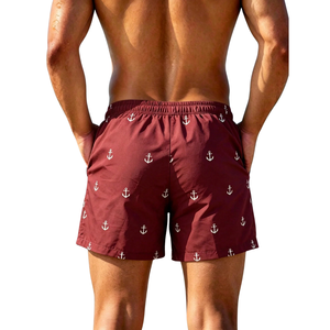 Short de bain imprimé pour hommes, short de plage à séchage rapide, taille élastique avec cordon de serrage, coupe décontractée, short d'été pour hommes, sports nautiques, vacances - Product Image 2