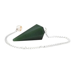 Pendentif en cristal d'aventurine verte, forme conique, poli, sculpté, magnifique outil de radiesthésie, guérison énergétique, vente en gros, parfait - Product Image 6