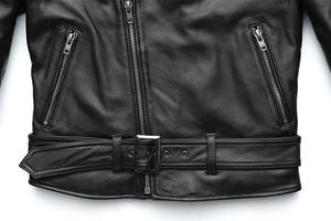 แจ็คเก็ตมอเตอร์ไซค์คลาสสิกสำหรับผู้ชาย แจ็คเก็ตหนังวัวแท้ 100% หนา เสื้อแจ็คเก็ตมอเตอร์ไซค์สำหรับฤดูหนาว - Product Image 4