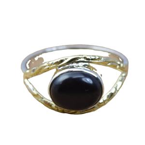 Bague en argent sterling 925 plaqué or rose et rhodium, sertie de zircon fantaisie, faite à la main, pour mariage et fête - Product Image 1