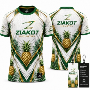 เสื้อยืดดีไซน์ใหม่สำหรับผู้ชาย ลายงูสีดำ เทา ทอง แบรนด์ ZIAKOT รุ่น Performance - Product Image 6