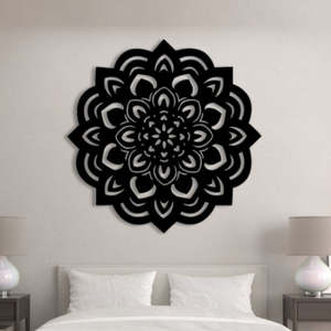 Bohemian Metal Wall Art Mandala Decor Laser Cut Circular Black Home <b>Decoration</b> for Living Room Bedroom Hotel Interior - Product Image 1