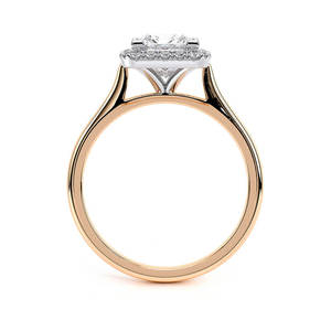 แหวนหมั้นเพชรแล็บโกรว์ทรงฮาโล ทองคำแท้ 14K ดีไซน์คลาสสิกสำหรับเจ้าสาว แหวนแต่งงานสุดหรูสำหรับผู้หญิง ดีไซน์เหนือกาลเวลา - Product Image 4