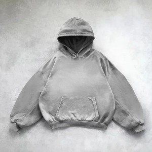 Sweat à capuche personnalisé pour homme, en molleton de coton épais, style streetwear - Product Image 5