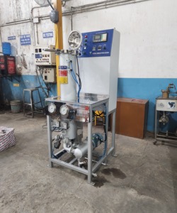 เครื่องย้อมผ้าแบบท่อแนวตั้ง IOGSON 380V ควบคุมอัตโนมัติด้วย PLC พร้อมอินเวอร์เตอร์ไดรฟ์ มอเตอร์เกียร์ ระบบทำความร้อนด้วยไอน้ำไฟฟ้า และถังโดซิ่ง - Product Image 3