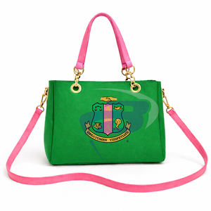 Bolso de Lona con Cierre para Mujer de la Hermandad Alpha Kapa Alpha AKA, con Letras Griegas, Diseño de Logotipo Personalizado, Espacio para Laptop, para Uso Diario - Product Image 1