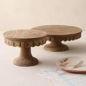 Support à gâteau rond en bois blanc fait main antiadhésif Alabanza Enterprises, lavage à la main uniquement, 1 pièce - Product Image 5
