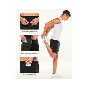 Attractive Design Customized <b>Compression</b> <b>Shorts</b> Fitness Quick Drying Fitness <b>Shorts</b> With Pocket <b>Men</b> <b>Compression</b> Gym Sporting - Product Image 5