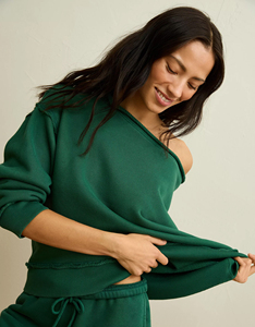 Sudadera Oversize a Rayas con Hombros Caídos y Manga Larga para Mujer Tallas Grandes - Product Image 6