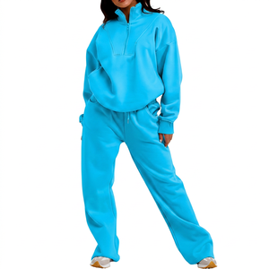 Chándal Deportivo Informal para Mujer, Color Sólido, Ecológico, Ligero, Manga Larga, Media Cremallera, Corte Regular, Transpirable, Poliéster, Invierno - Product Image 3