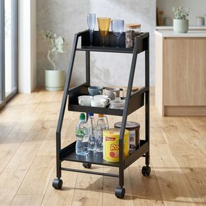 Carrito Trapezoidal de Metal de 3 Niveles con Calidad OEM, Organizador Doméstico para Almacenamiento en el Hogar e Islas de Cocina, Fabricado en Taiwán - Product Image 1