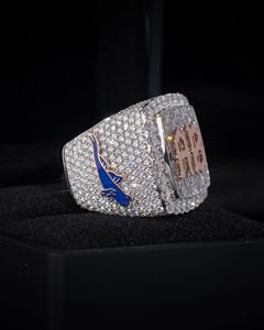 Custom <b>Iced</b> Championship <b>Ring</b> 925 Sterling Silver VVS Diamond Personalized Hip Hop Bling <b>Ring</b> Unisex Statement Jewelry Party - Product Image 4