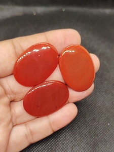 Natural Red Onyx Coffin Shape Gemstone Flat Back Calibrated Teardrop Shape Wholesale cabochon - Product Image 2