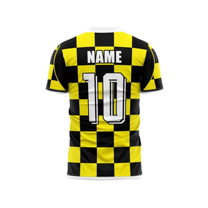 Professional Men's Adult Soccer Jersey Short Sleeve Custom Sublimation 100% Polyester Breathable Quick Dry Front Logo Option - Product Image 4