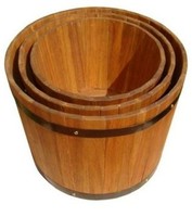 Boîte à fleurs en bois d'acacia vietnamien de haute qualité, design classique, pour la plantation suspendue ou au sol en extérieur et la décoration de jardin
