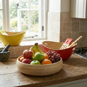 Ensemble de vaisselle en bambou écologique, bols faits à la main pour la maison, la cuisine, la restauration et les fêtes, personnalisable - Product Image 6