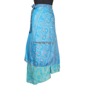New Collection of Party Wear Sari Silk <b>Long</b> Wrap <b>Skirts</b> for Girls Rajasthani Indian Women Wear Art Silk Rapron <b>Skirt</b> Indian - Product Image 6