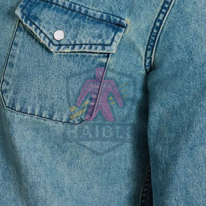 เสื้อเชิ้ตยีนส์โอเวอร์ไซส์ผู้ชาย ดีไซน์ใหม่ ผ้าฝ้าย 100% สไตล์ลำลอง คุณภาพสูง ขายดี มีสินค้าพร้อมส่ง - Product Image 5