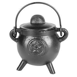 Olla Caldero Tradicional India Hecha a Mano de Hierro Fundido con Asa para Decoración Ritual, Quemar Incienso y Meditación a Precio Mayorista - Product Image 4
