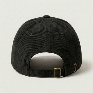 Casquette de baseball personnalisée en velours côtelé à 6 panneaux, broderie 3D en relief, ajustement réglable, décontractée, structurée, en coton, OEM, marque privée, couvre-chef - Product Image 3