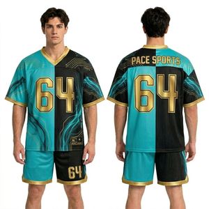 Luxury Gold Trim Black Diamond Geometric Pattern Professional Club Sublimation Fan Jersey Short Sets - Product Image 2