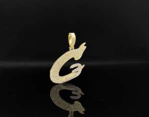 สร้อยคอจี้เพชรชุบทองพรีเมียมสไตล์ฮิปฮอป - Product Image 1