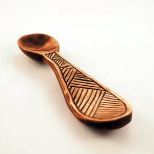 Cuillère à thé en bois durable, cuillère doseuse à café et sucre faite à la main, ustensile de cuisine naturel - Product Image 3