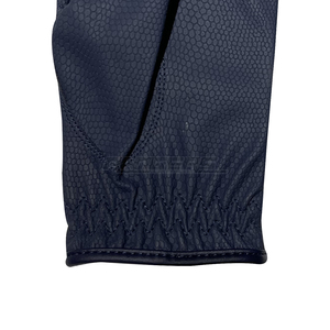Gants d'équitation pour femmes en cuir avec strass, bleu foncé, à doigts entiers, antidérapants, avec poignets élastiques, compatibles écran tactile, pour l'hiver - Product Image 6
