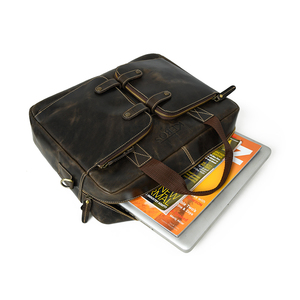 Superb Quality Genuine <b>Leather</b> Laptop Bag <b>Briefcase</b> with Organizer Compartments for Office Use - Product Image 4