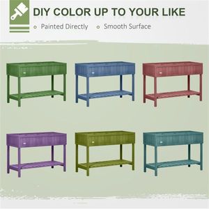 Raised Garden <b>Bed</b> with Sheds & <b>Storage</b> <b>Single</b> Piece - Product Image 4