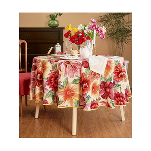 Aztec Patchwork Table Cloth Cotton <b>Linen</b> Restaurant Dining Cover Custom Size Custom Weight Indian Manufacturer Sustainable - Product Image 4