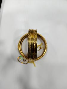 LISA JEWELLERS 22K <b>Solid</b> Yellow <b>Gold</b> <b>Bangles</b> 916 Hallmark BIS Certified CNC Engraved Trendy Traditional Indian Wedding Bridal - Product Image 4