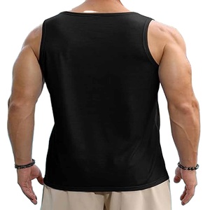 Camiseta sin mangas para hombre al por mayor, ligera, de verano, para gimnasio, con logo personalizado, de algodón, suave y transpirable, ropa deportiva. - Product Image 3