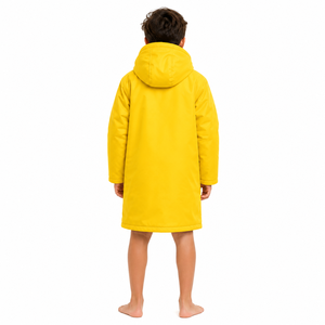 Custom Kids Waterproof Swim Parka Jacket with Hood | Windproof Fleece Lined Changing Robe Long <b>Coat</b> for Swimming Surfing & <b>Beach</b> - Product Image 4