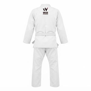 Unisex Adult BJJ <b>Kimono</b> 100% Cotton Martial Arts Gi Durable Front Logo <b>White</b> Color BJJ Uniform 220g Custom Logo & Sizes - Product Image 2