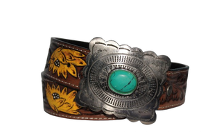 Ceinture de cowboy en cuir travaillé de qualité supérieure, style western, qualité export, de Divine International - Product Image 5