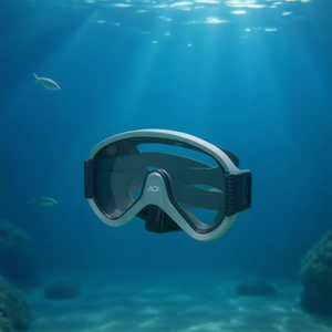 Maschera Subacquea Aqua Sport per Adulti, Monolente in Vetro Temperato, Regolabile, Antiappannamento, Attrezzatura per Snorkeling - Product Image 3