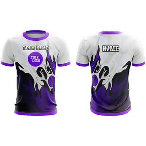 Custom Men's Short Sleeve Quick Dry Breathable Jersey Fabric Regular Fit Outdoor Sport Tennis Table Tennis T-shirt Sublimated - Product Image 4
